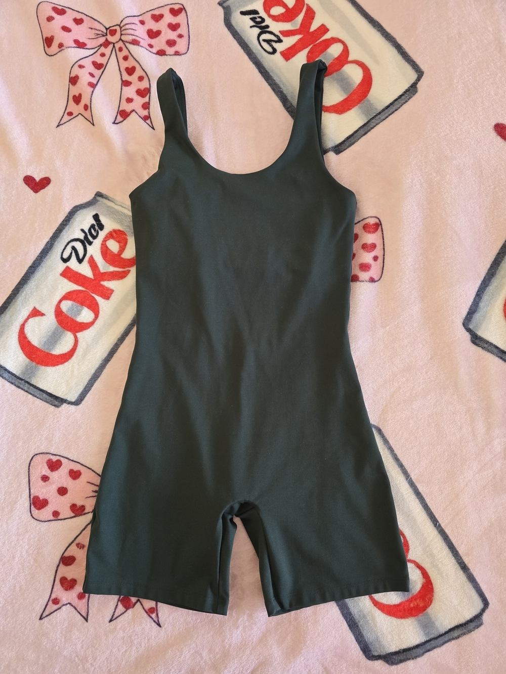 girlfriend collective Forest Green Sleeveless One-Piece Bodysuit
